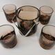 Vintage whisky service in 70s blown glass