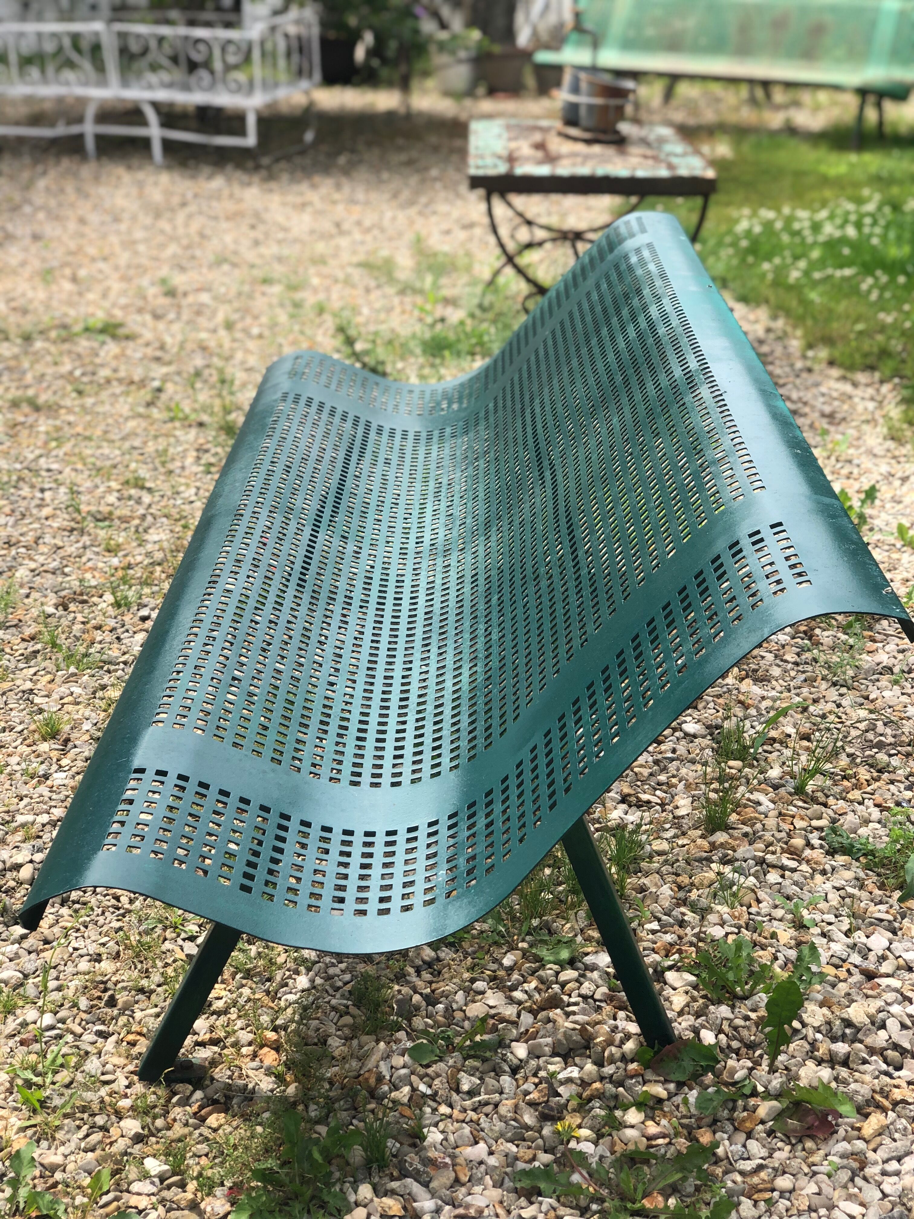 Parisian public garden bench 1950's