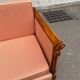Louis XVI style directoire basket canapé in solid wood and fabric.