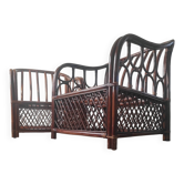 Pair of rattan armchairs, 60's