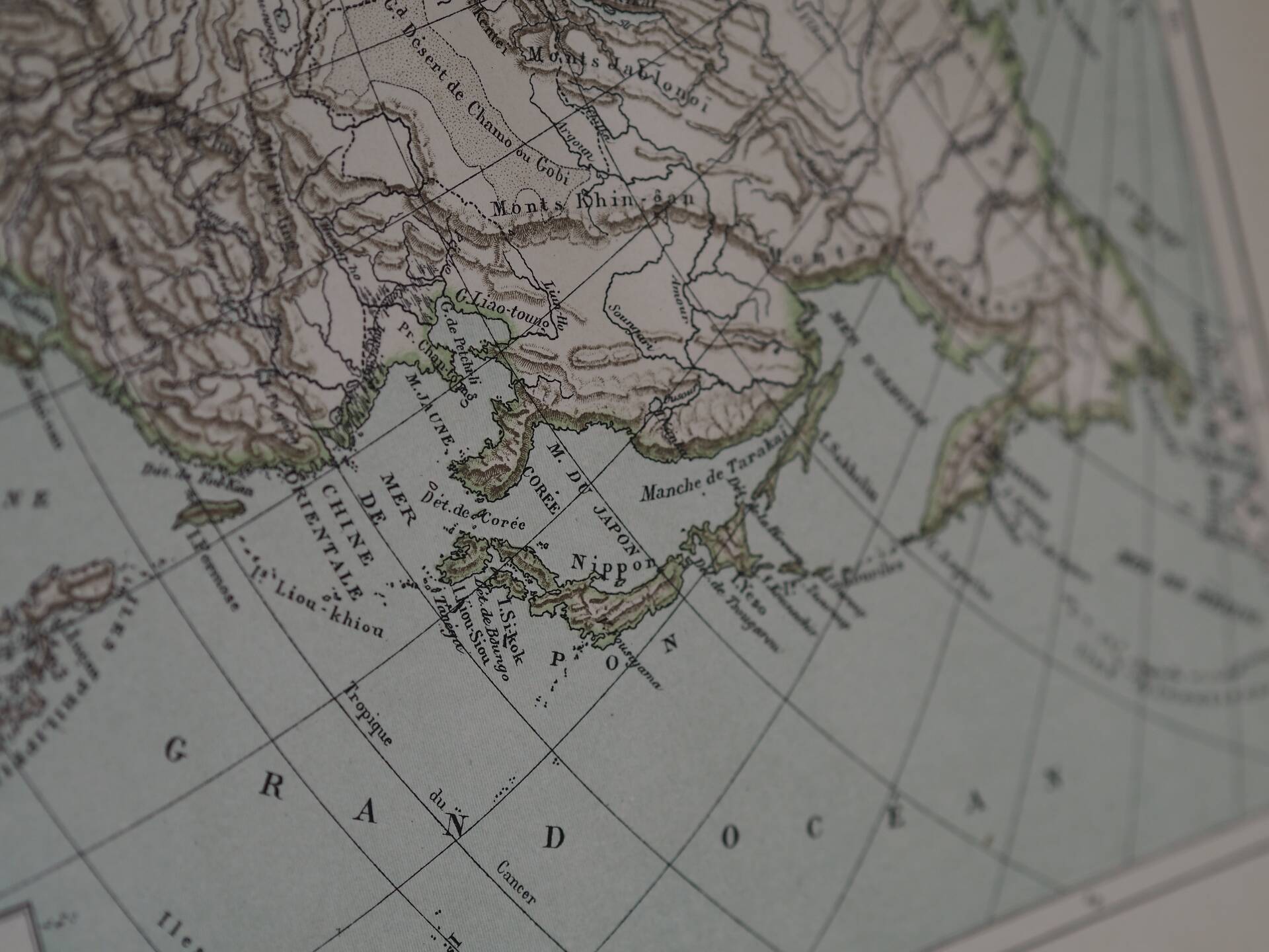 Old map of Asia 1887 – Vintage geographical map