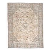 Tapis vintage persan fait main en laine et coton marron clair, années 1970