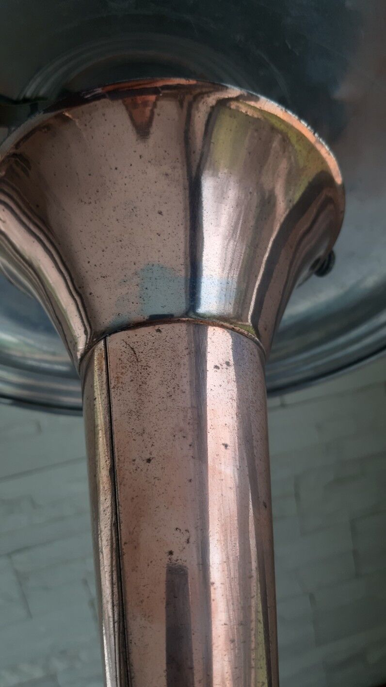 Copper and aluminum mushroom lamp