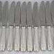 12 table knives model Grand Prix, Art Deco, silver-plated, in excellent condition.