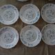 18 assiettes fleurs bleues veronica Arcopal vintage
