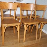 Set of 6 Baumann chairs No. 33 light beech