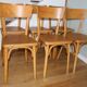 Série de 6 chaises Baumann N°33 hêtre clair