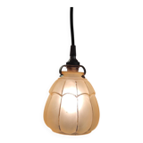 Art Deco lampshade in gilded glass and brass frame - mid 20th century