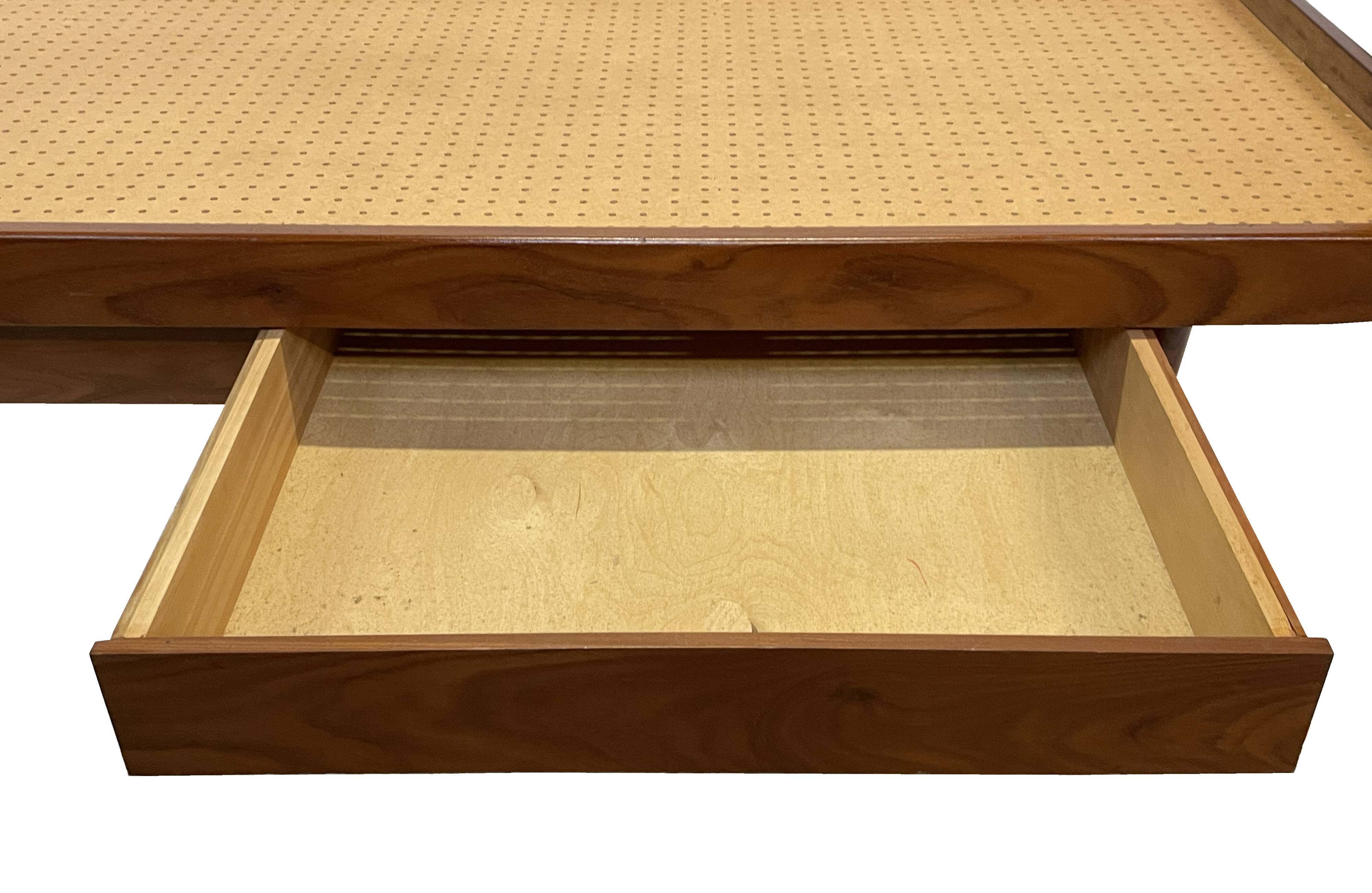 Vintage mid century daybed teak design with drawers