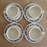 Set of 4 Villeroy & Boch cups and saucers - vintage