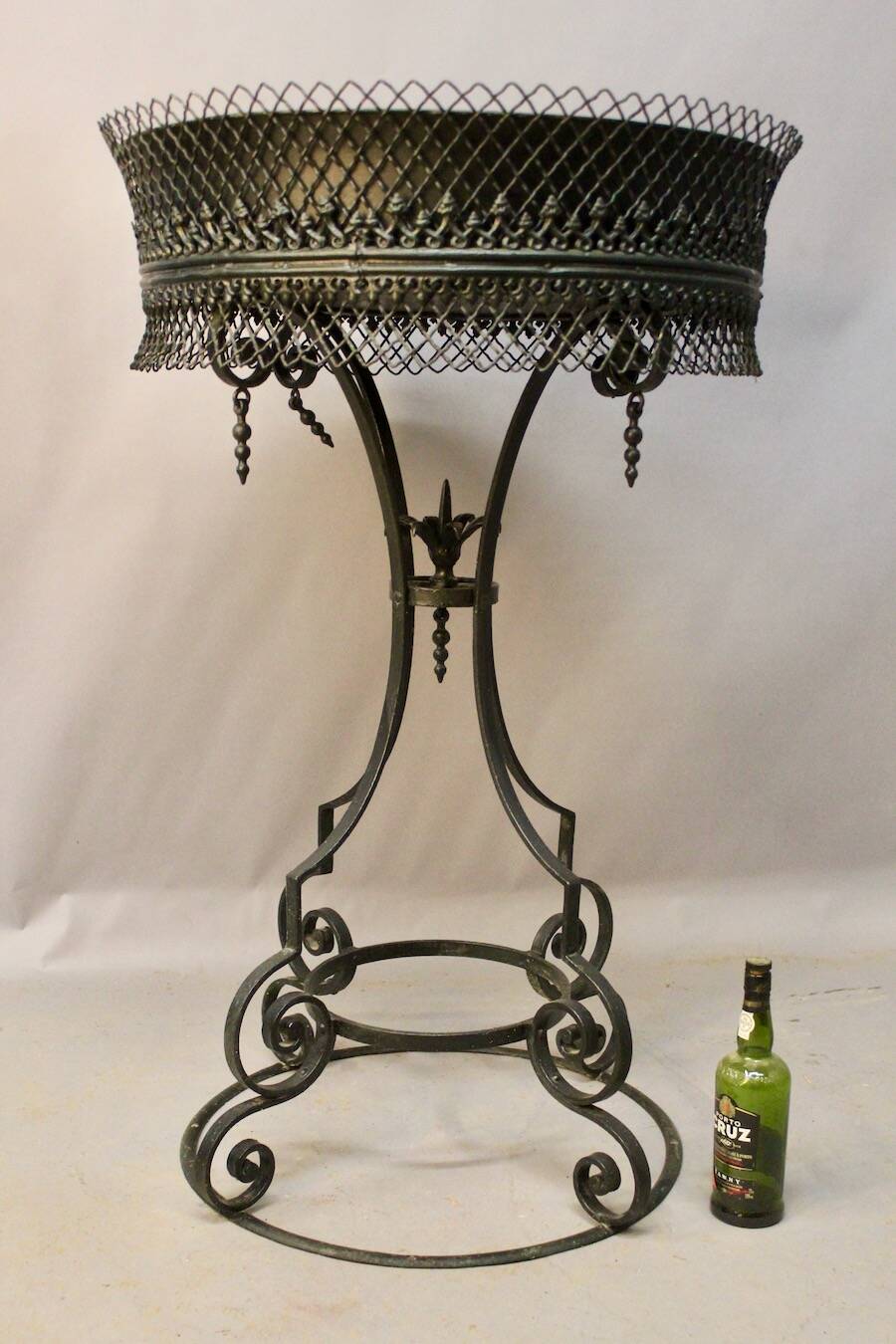Large wrought iron planter