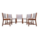 Ensemble de cinq chaises en teck, design danois, années 1970, production : Danemark