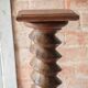 Vintage turned wooden press screw column