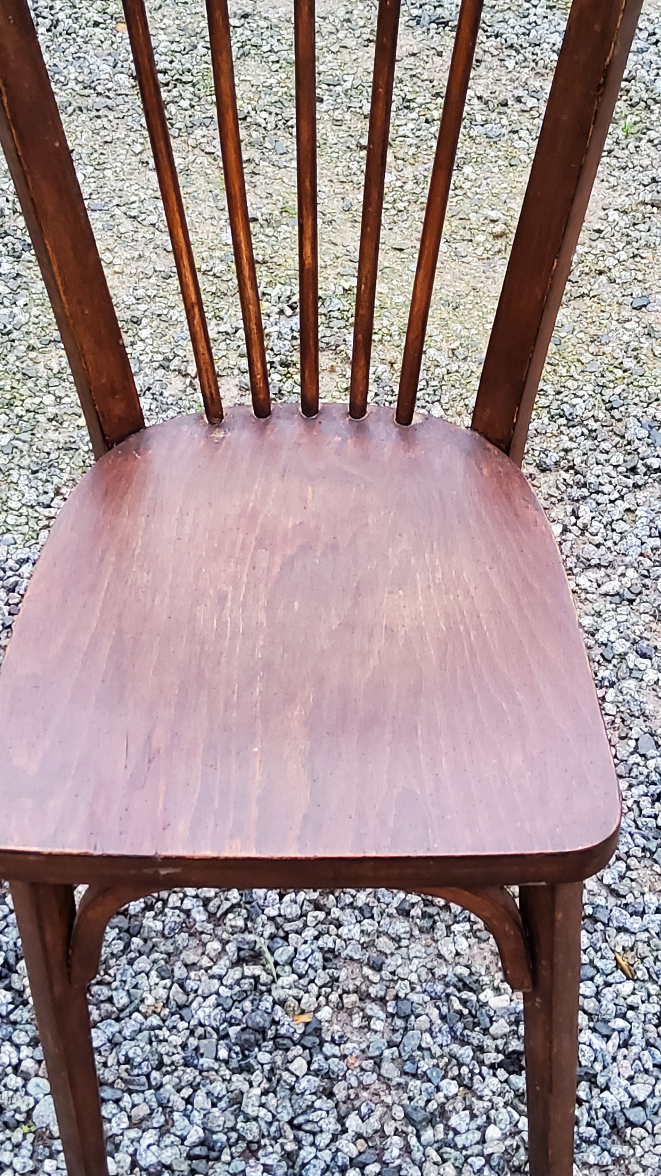 Set of 4 Baumann bistro chairs from the 50s stamped