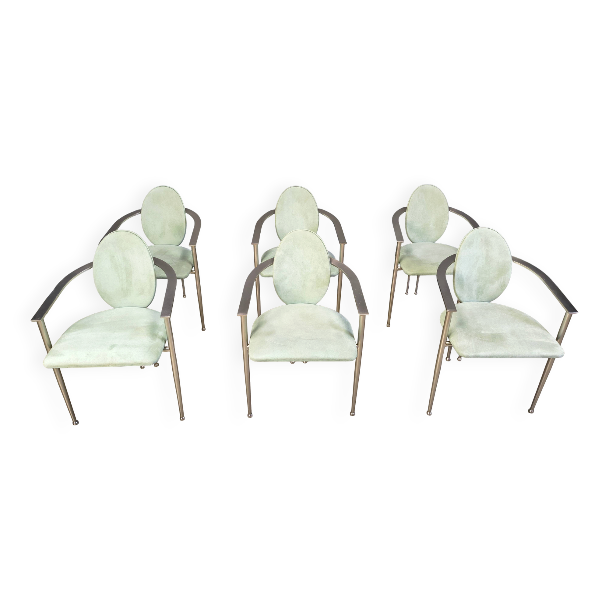 Vintage dining chairs by Belgochrom, set of 6 - 1980s