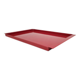 Vintage Italian Red Metal Trays / Mid-Century Modern Decorative Servin