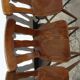 Lot of 4 wooden bistro chairs - 70s 80s 90s