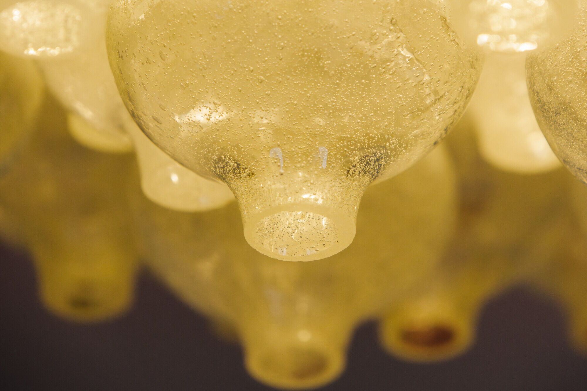 XL Tulipan Waterfall Glass Chandelier by Kalmar - Austria 1960s