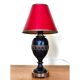 Napoleon III oil lamp electrified, black metal, golden garland.