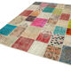 Hand-knotted anatolian contemporary 208 cm x 296 cm multicolor patchwork carpet