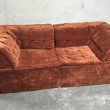 Vintage Modular 2-Seater Sofa by Hans Hopfer for Roche Bobois, 1972