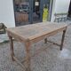 Solid oak farmhouse table fully sandblasted.