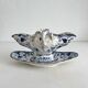 Old gravy boat in iron clay “Flora” Creil et Montereau