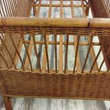 Vintage rattan children's bed