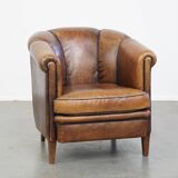 Vintage Sheepskin Leather Club Chair