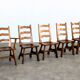 Brutalist dining chairs | vintage chairs | 1950s | oak