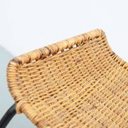 Tabouret en rotin attribué à Gian Franco Legler, années 1950.