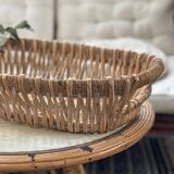 Large rattan and rope basket