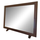 Antique solid wood mirror on foot support