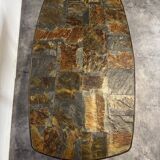 Wrought iron coffee table with slate top