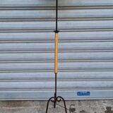 Wrought iron floor lamp and rope