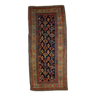 Handmade antique Armenian Gandzak rug 106cm x 222cm 1880s - 1B519