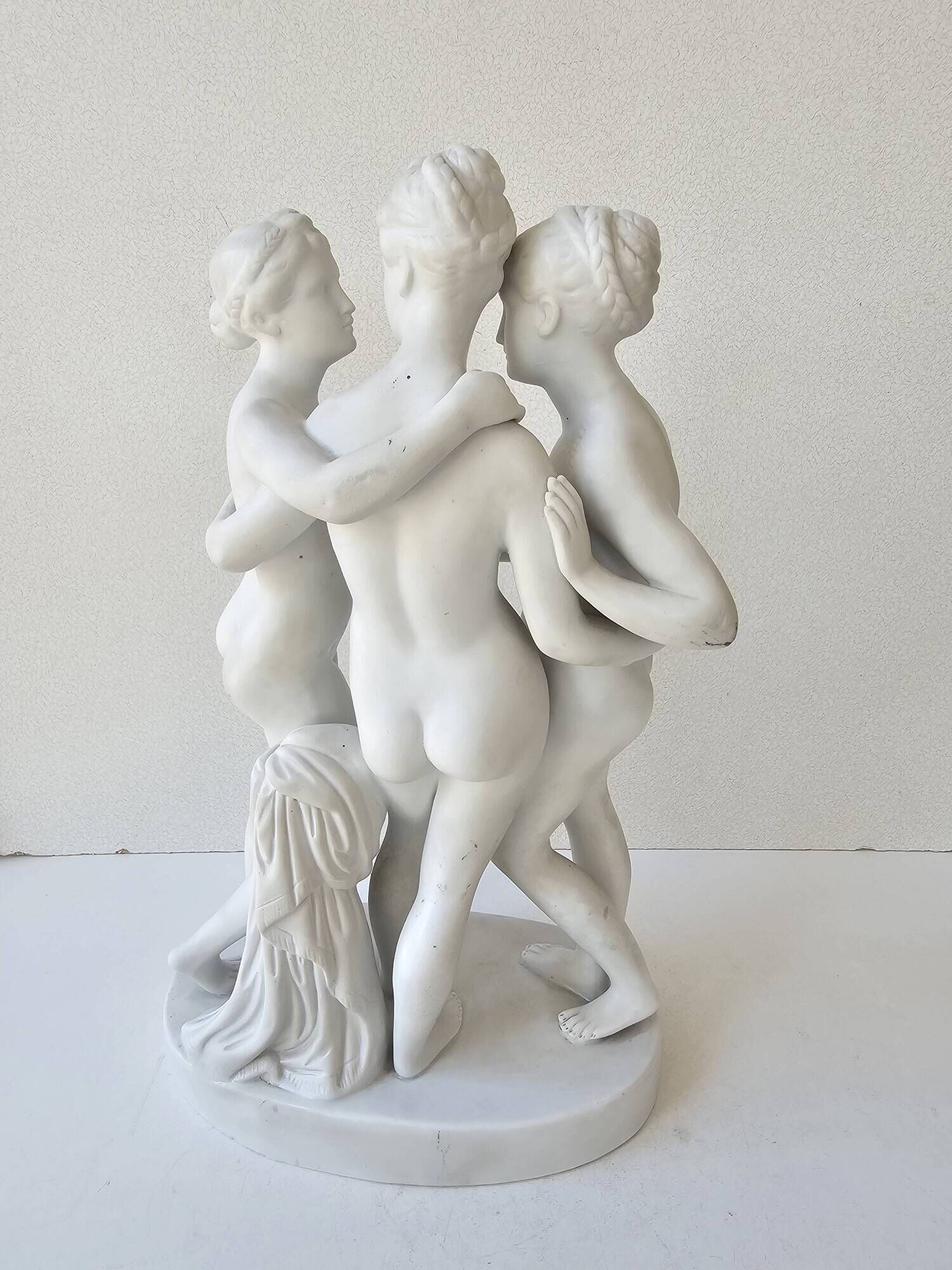 Porcelain Biscuit Sculpture of the Three Graces - Hertwig & Co