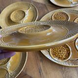 Set of 6 plates and 1 artichoke dish