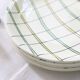 Set of 6 flat plates Salins, Yves pattern, vintage French