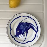 Chinese metal plate enamelled carp Koi