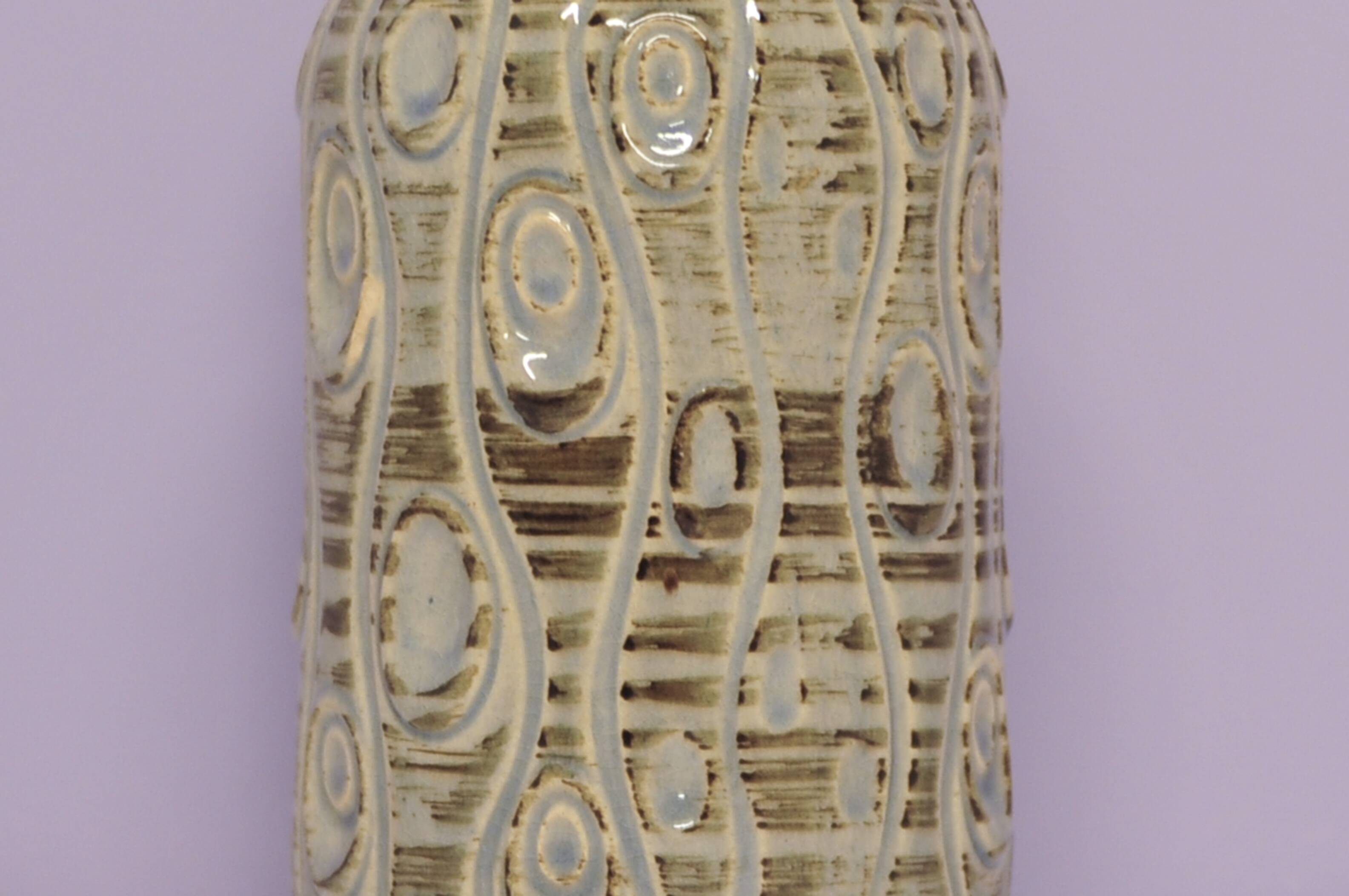 Vintage taupe west germany vase scheurich