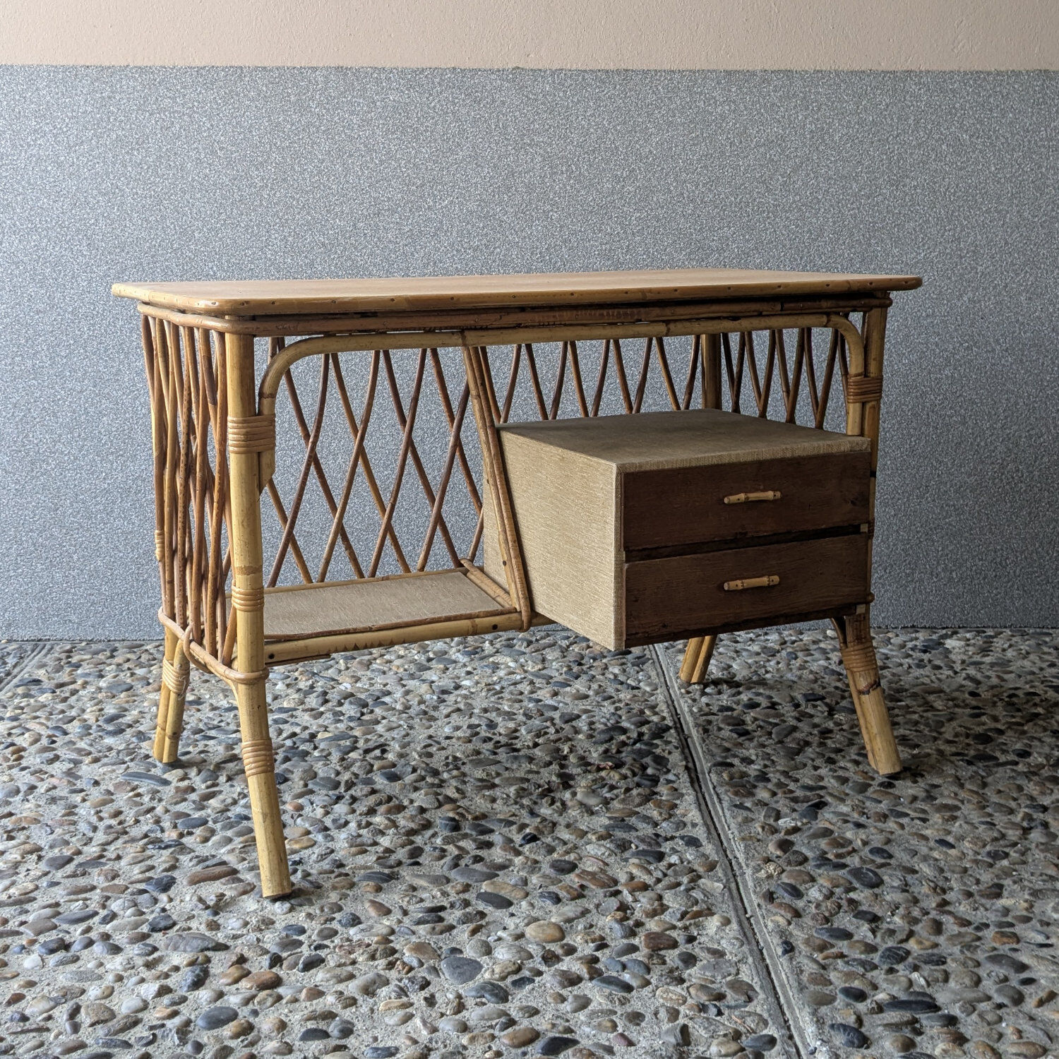 Rattan desk