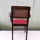 Bridge chair in red ribbed fabric