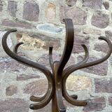 Vintage parrot standing coat rack 1980 curved wood