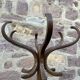 Vintage parrot standing coat rack 1980 curved wood