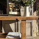 Large raw solid wood workbench