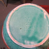 Cache pot bleu marqué orchie