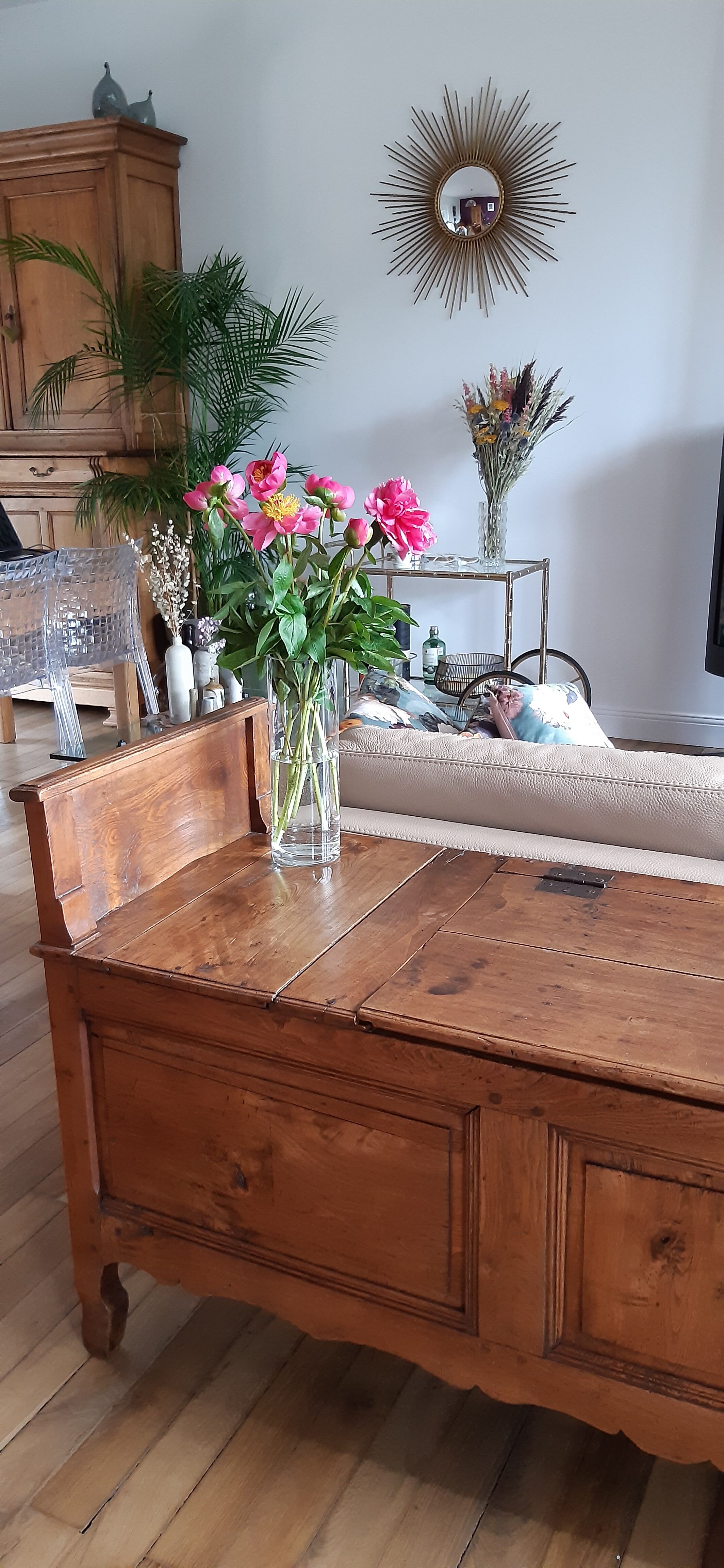 Paire de banc-coffre ou marche bancs début XIXème