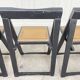 4 chaises vintage pliantes en bois et cannage