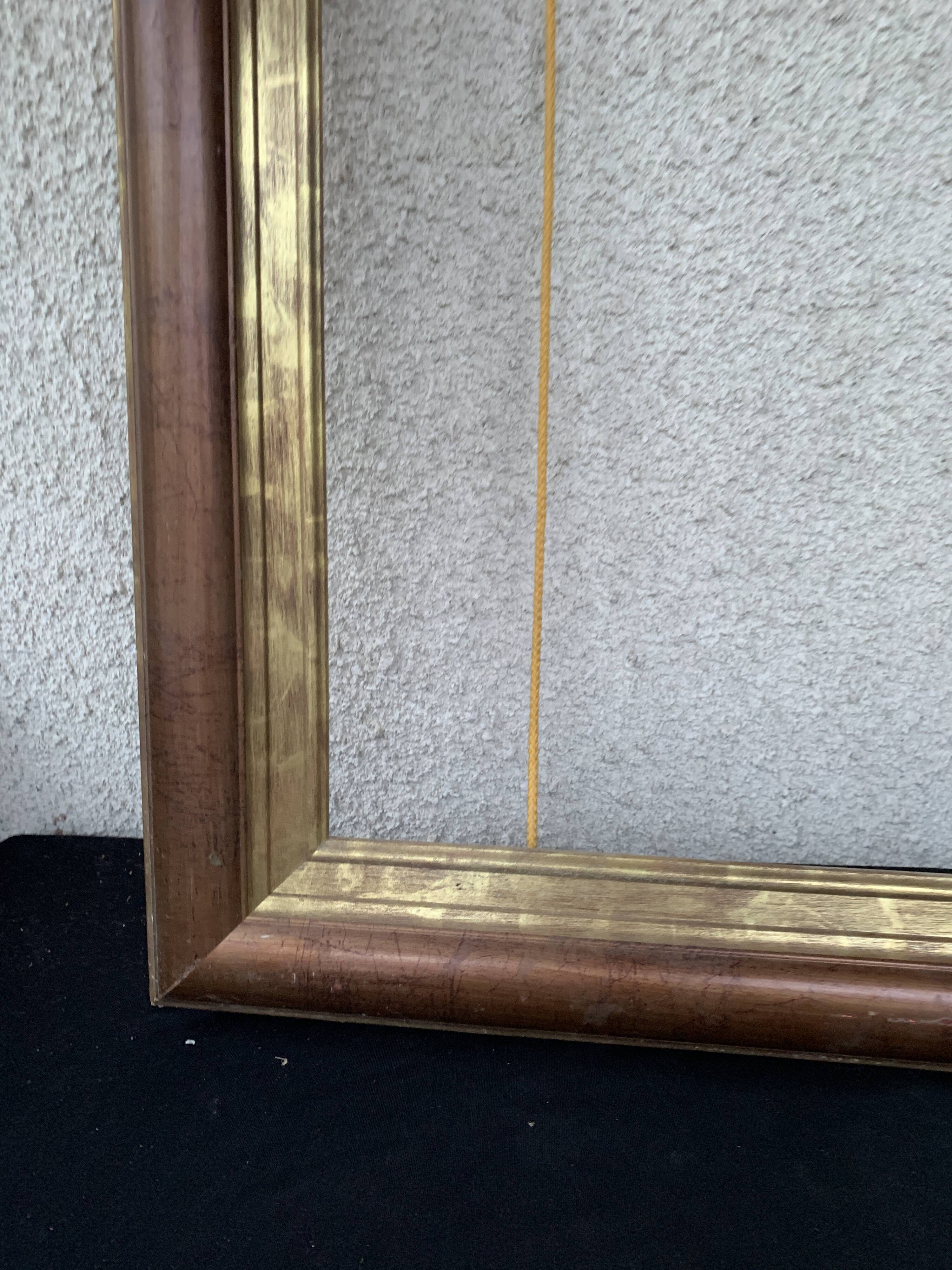 Antique style rectangular wooden frame 62 x 53 cm